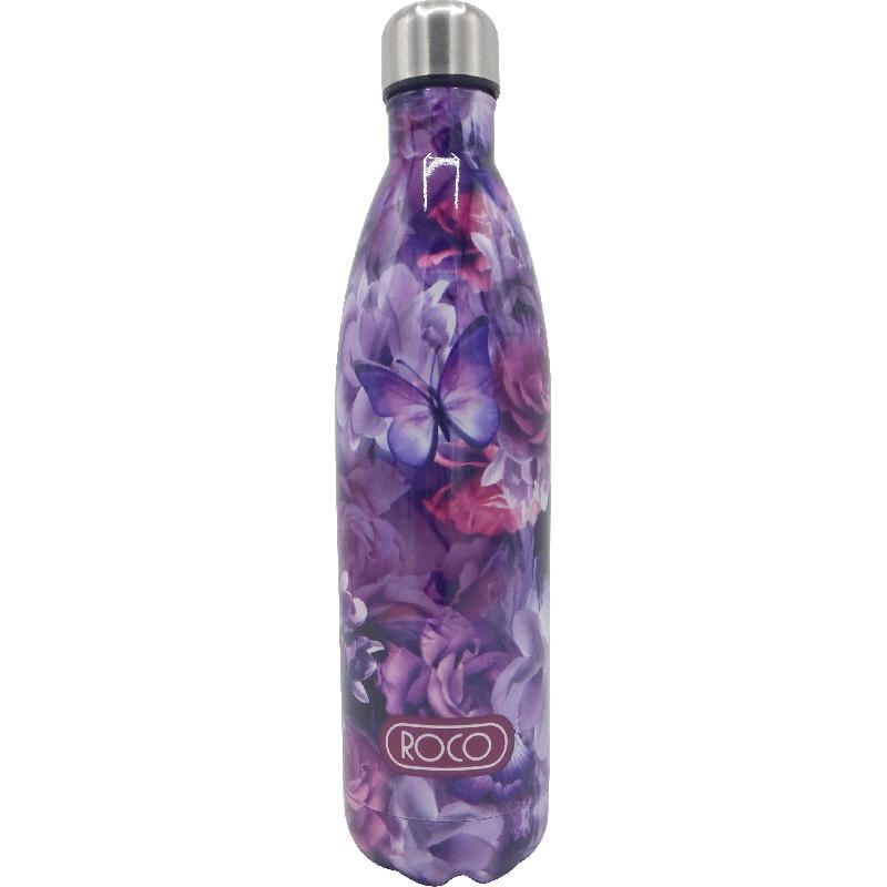 Roco Flowers Water Bottle 750 ml Pink & Purple  