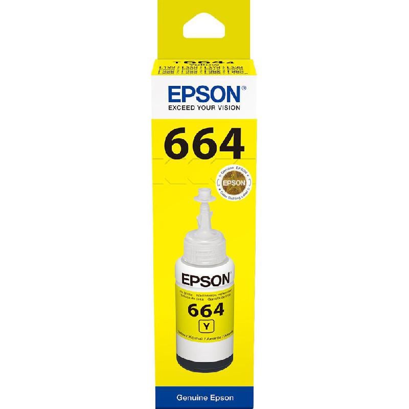 Epson 664 Yellow Ink Bottles 70ml For Epson L210/L220/L300/L355/L365/L555/L1300