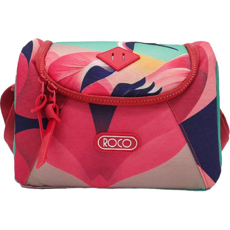 Roco Swan Art Lunch Bag Color Peach & Black  