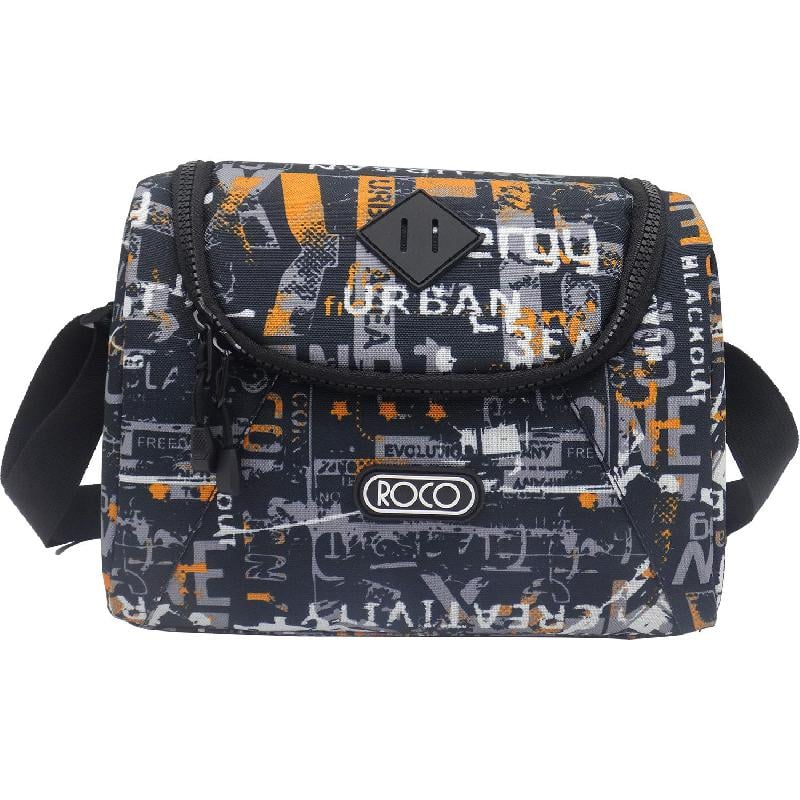 Roco Grafitti Abstract Lunch Bag Color Black & Grey  