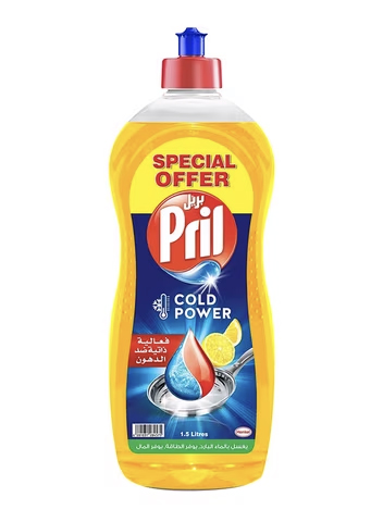 Pril Dishwasher Liquid Soap Lemon Cold Power 1.5L
