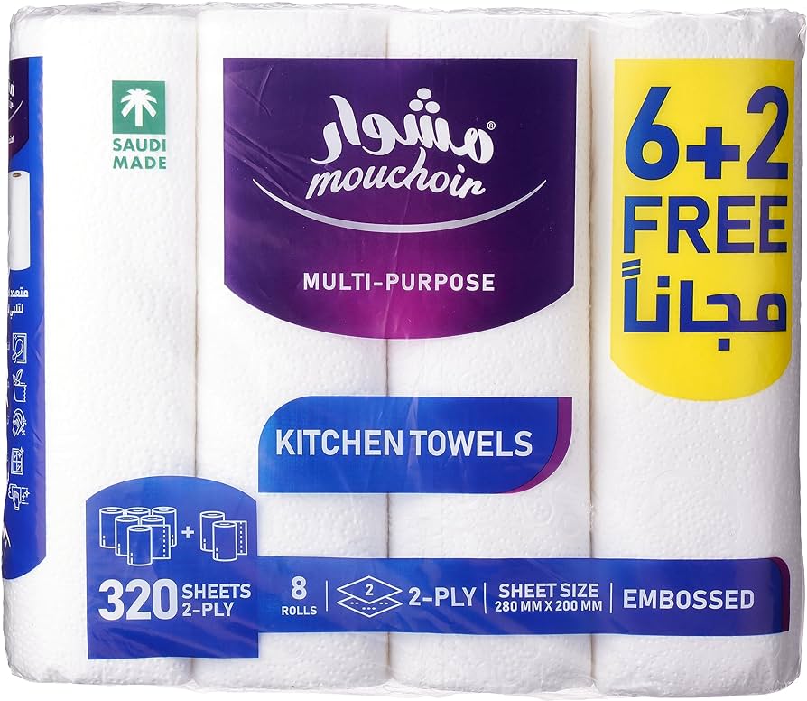 Mouchoir Kitchen Towels 2Ply 320 Sheet 8 Roll