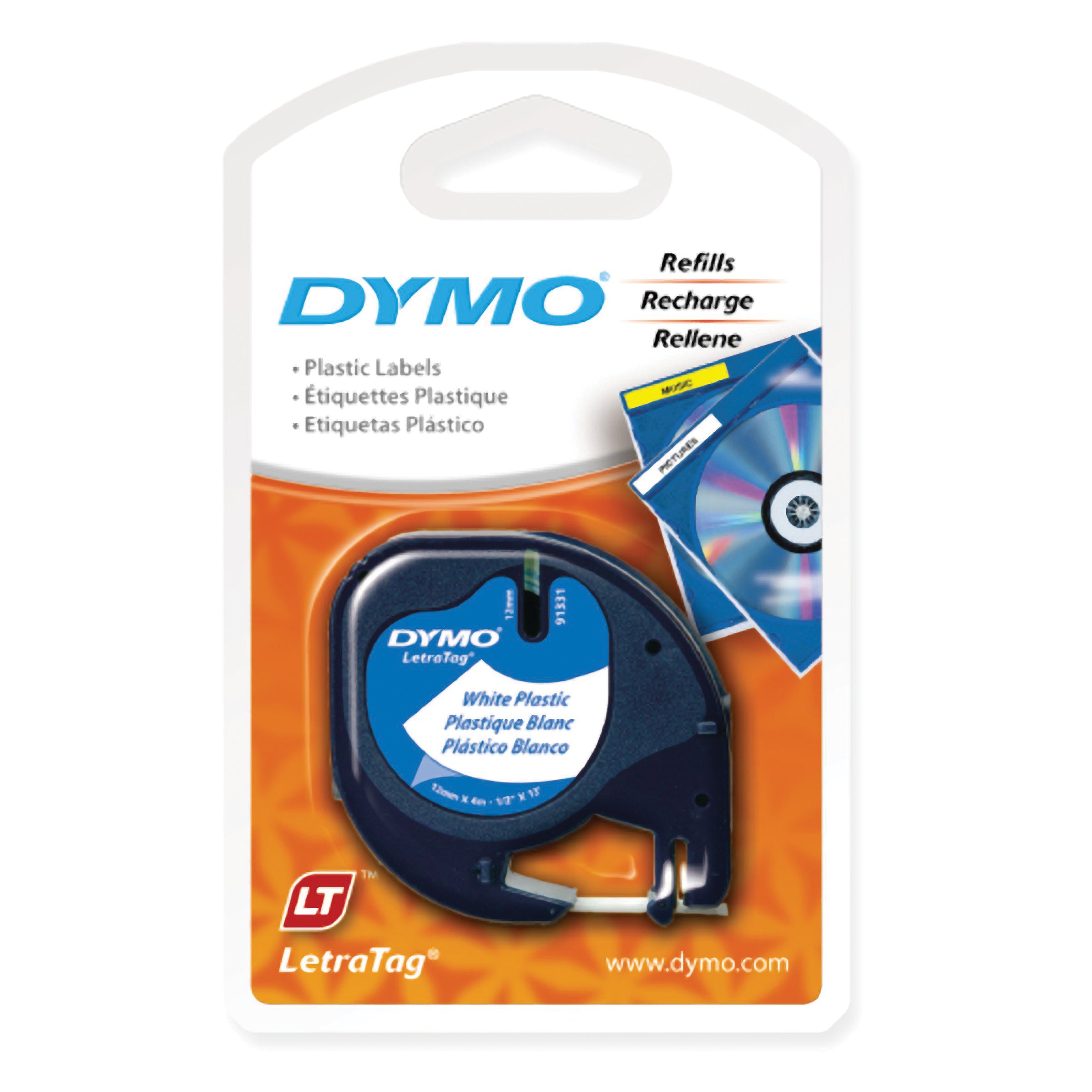 Dymo LetraTag Label Printer Tape 12mmx4m White