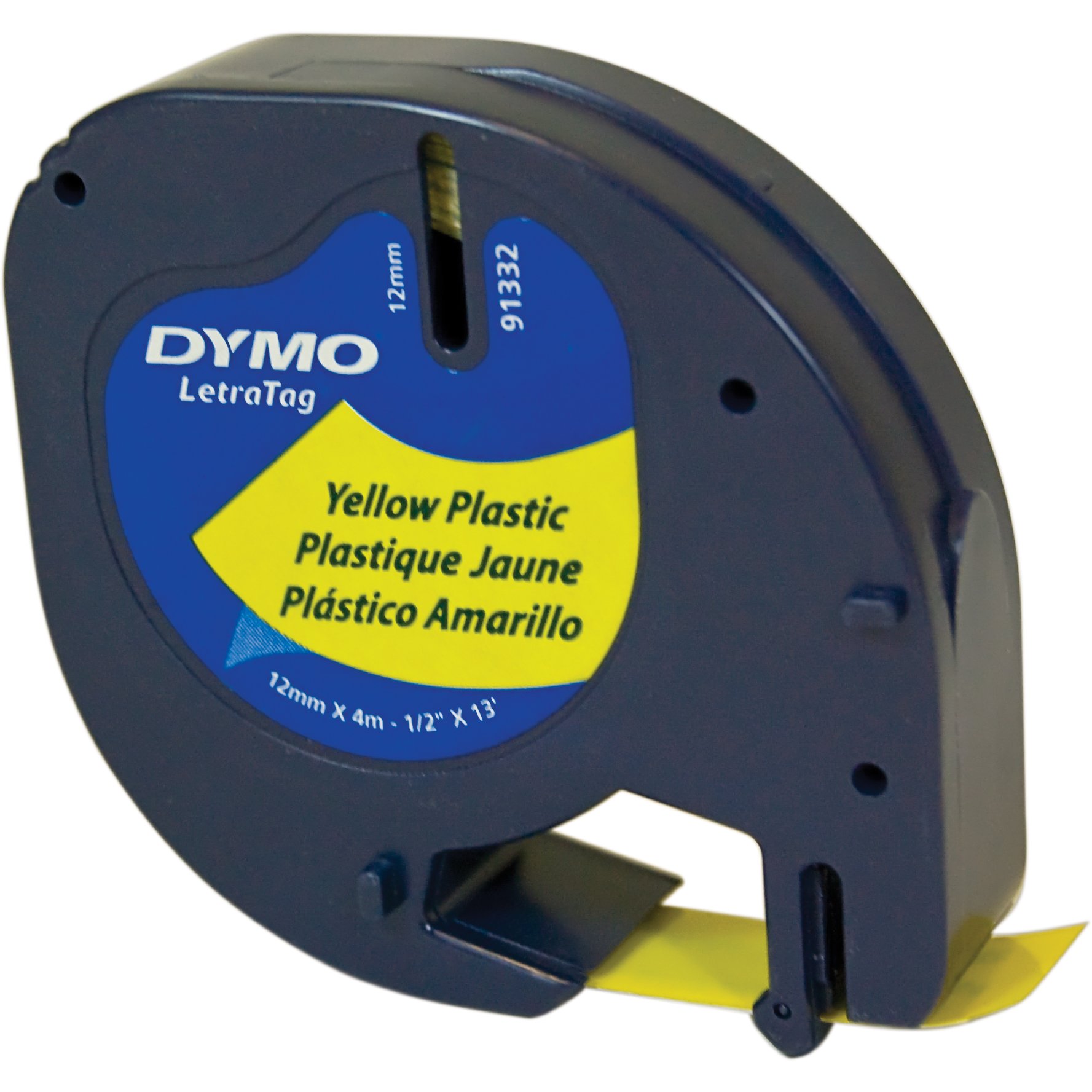 Dymo LetraTag Label Printer Tape 12mmx4m Yellow