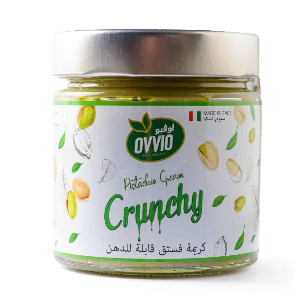 OVVIO Crunchy Pistachio Cream With Squeeze 900gr Box 6pcs Made in Italy