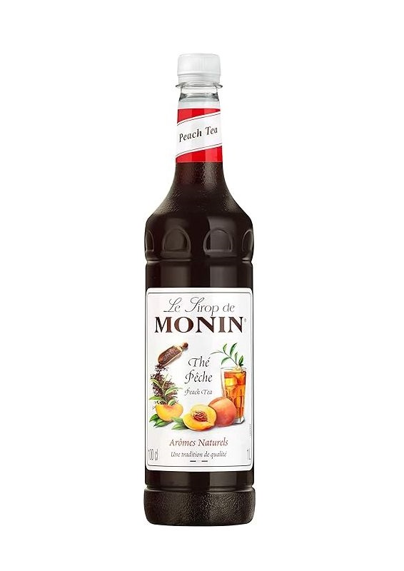 Monin Peach Tea Syrup Bottle 1L