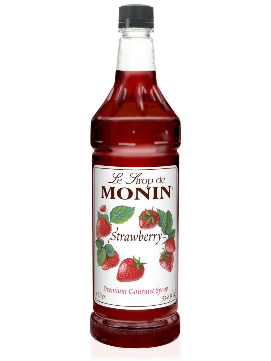 Monin Strawberry Syrup Bottle 1L