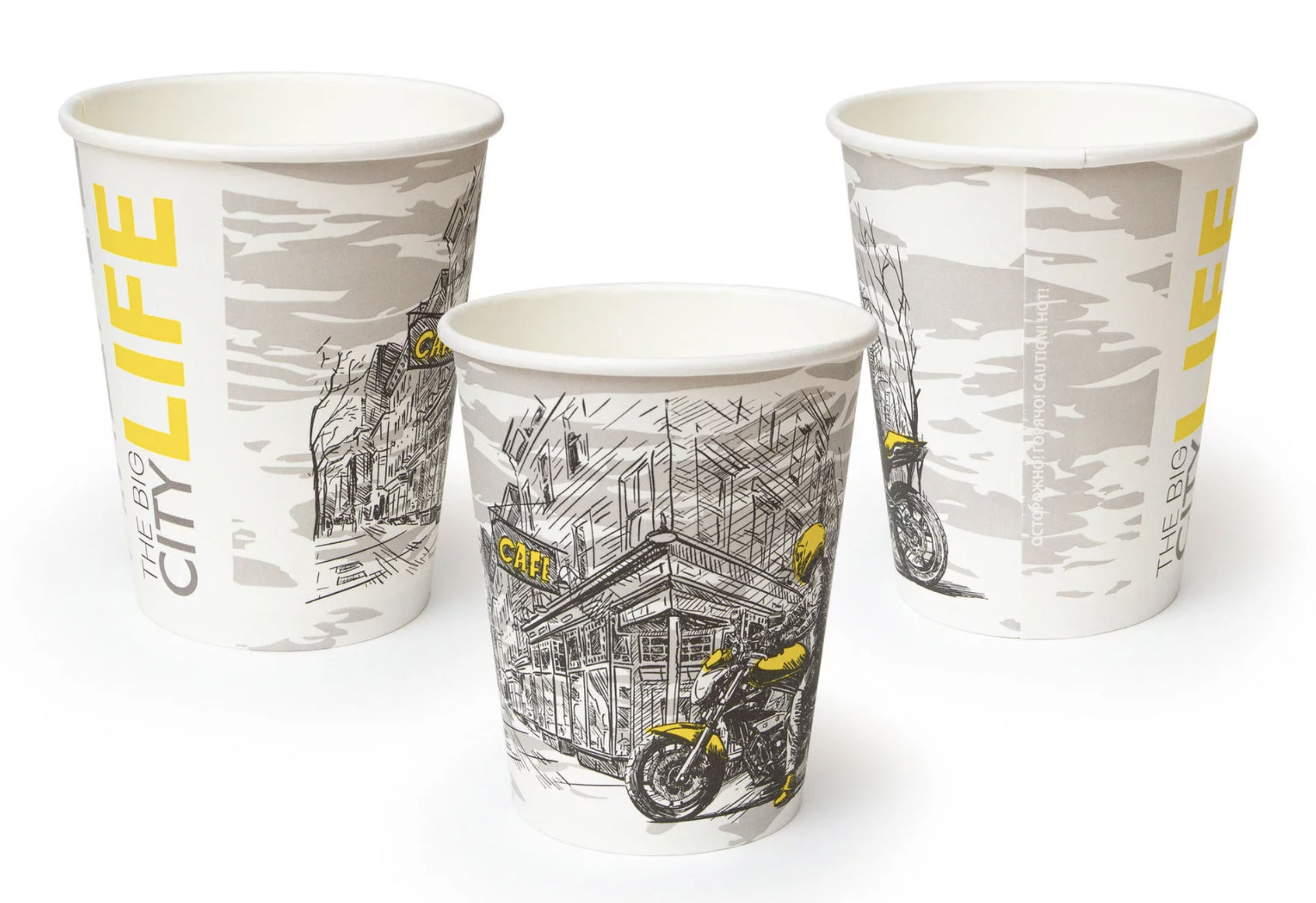 The Big City Life Design Paper Cup 8oz Box 1000pcs